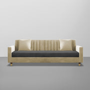 Garcia 3 Seater Sofa Set for Living Room (Blue Black Colour) Premium Fabric Sofa