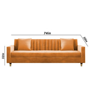 Garcia 3+2 Seater Sofa Set for Living Room (Black - Grey)