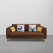 Duckby 3 Seater Sofa Set for Living Room (Black Colour) Premium Fabric Sofa