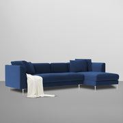 Vesco RHS 6 Seater L Shape Sofa Set for Living Room (Blue) Premium Fabric Sofa