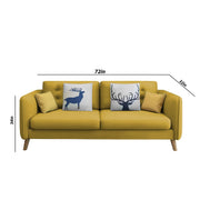 Duckby 3 Seater Sofa Set for Living Room (Black Colour) Premium Fabric Sofa