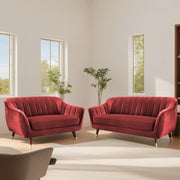 Casaliving Anyse 2 Seater Sofa Set for Living Room (Grey Colour Fabric) Premium Fabric Sofa