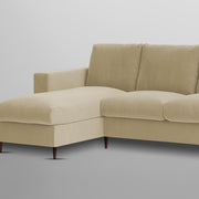 Charmi LHS 4 Seater L Shape Sofa Set for Living Room (Cream Fabric) Premium Fabric Sofa