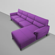 Janifer RHS 6 Seater L Shape Sofa Set for Living Room (Purple Colour) Premium Fabric Sofa Set