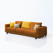 Minta 3 Seater Sofa Set for Living Room (Orange Colour Fabric) Premium Fabric Sofa