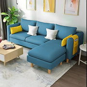 Asser RHS 4 Seater L Shape Sofa Set for Living Room (Turquise) Premium Fabric Sofa