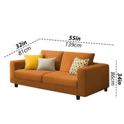 Minta 2 Seater Sofa Set for Living Room (Black - Colour Fabric) Premium Fabric Sofa Set for Living Room