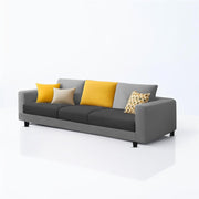 Minta 3 Seater Sofa Set for Living Room (Black Grey Colour Fabric) Premium Fabric Sofa