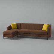 Neyami LHS 6 Seater L Shape Sofa Set for Living Room (Brown) Premium Fabric Sofa Set