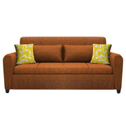 Garnet 3 Seater Sofa Set for Living Room (Orange) Premium Fabric