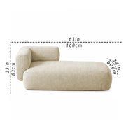 Casaliving Glacia Upholstered Indoor Chaise Lounge Chair 2 Seater Sofa Two Seater Sofa for Living Room Offices Hotels Bedroom (Black) Premium Boucle Fabric Sofa