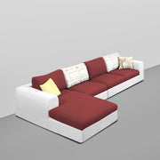 Badger LHS 6 Seater L Shape Sofa Set for Living Room (Black Fabric) Premium Fabric Sofa