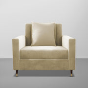 Garcia 1 Seater Sofa Set for Living Room (Black Colour) Premium Fabric Sofa