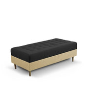 Ashton RHS 4 Seater L Shape Sofa Set with Center Table for Living Room (Cream Black Fabric) Premium Fabric Sofa