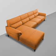 Janifer LHS 6 Seater L Shape Sofa Set for Living Room (Orange Colour) Premium Fabric Sofa Set