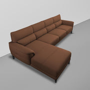 Janifer LHS 6 Seater L Shape Sofa Set for Living Room (Brown Colour) Premium Fabric Sofa Set