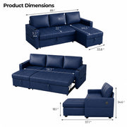 Casaliving Glanie LHS 4 Seater Corner Sofa Cum Bed for Living Room with Storage (Beige Fabric) Leatherette Fabric Sofa with Cup Holder