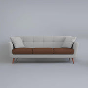 Letty 3 Seater Sofa Set for Living Room (Brown Grey Colour) Premium Fabric Sofa