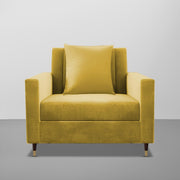 Garcia 1 Seater Sofa Set for Living Room (Black Colour) Premium Fabric Sofa