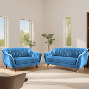 Casaliving Anyse 2 Seater Sofa Set for Living Room (Grey Colour Fabric) Premium Fabric Sofa