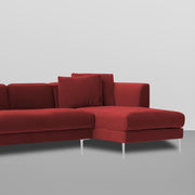 Vesco RHS 6 Seater L Shape Sofa Set for Living Room (Maroon) Premium Fabric Sofa