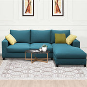 Rihan 4 Seater L Shape Sofa Set Living Room (Turquise Fabric) Right Side Sofa