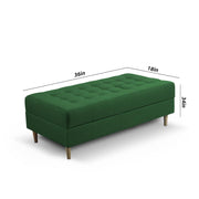 Ashton RHS 4 Seater L Shape Sofa Set with Center Table for Living Room (Green Fabric) Premium Fabric Sofa