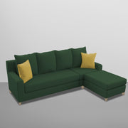 Jester 4 Seater Sofa Set with Center Table for Living Room (Green Colour) Premium Fabric Sofa
