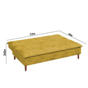 Calvin 3 Seater Sofa Cum Bed for Living Room (Black Fabric) Premium Fabric Sofa