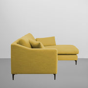 Cortina RHS 4 Seater L Shape Sofa Set for Living Room (Yellow Fabric) Premium Fabric Sofa