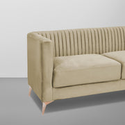 Ember 3 Seater Sofa Set for Living Room (Cream Colour) Premium Fabric Sofa