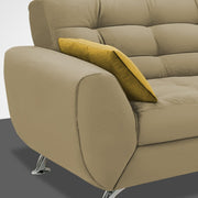Leadown 3 Seater Sofa for Living Room (Cream) Premium Fabric Sofa