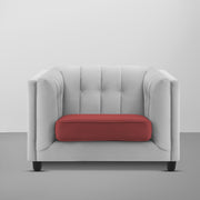 Sinclair 1 Seater Sofa Set for Living Room (Blue Colour) Premium Fabric Sofa