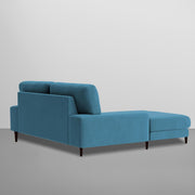 Latieo LHS 2 Seater Lounger L Shape Sofa Set for Living Room (Turquise) Premium Fabric Sofa
