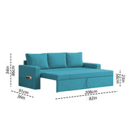 Karter 3 Seater Sofa Cum Bed for Living Room (Black Fabric) Premium Fabric Sofa