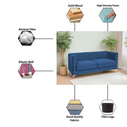 Ember 3 Seater Sofa Set for Living Room (Blue Colour) Premium Fabric Sofa