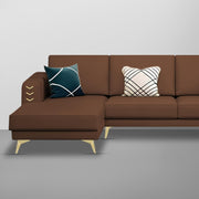 Falco LHS 4 Seater L Shape Sofa Set for Living Room (Brown Fabric) Premium Fabric Sofa