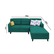 Lifestyle 4 Seater RHS L Shape Sofa Set for Living Room - (Pine Fabric) Premium Fabric Sofa Set