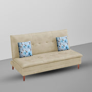 Calvin 3 Seater Sofa Cum Bed for Living Room (Black Fabric) Premium Fabric Sofa