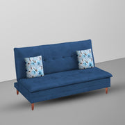 Calvin 3 Seater Sofa Cum Bed for Living Room (Black Fabric) Premium Fabric Sofa