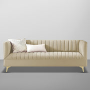 Jarvis 3 Seater Sofa Set for Living Room (Dark Grey Fabric) | Premium Fabric Sofa Set