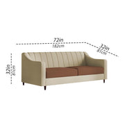 Mobius 3 Seater Sofa Set for Living Room (Cream Brown Colour Sofa) Premium Fabric Sofa for Living Room