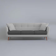 Letty 3 Seater Sofa Set for Living Room (Black Grey Colour) Premium Fabric Sofa