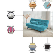 Danny 3 Seater Sofa Cum Bed for Living Room Premium Fabric Sofa for Living Room (Black Colour Premium Fabric)