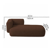 Casaliving Glacia Upholstered Indoor Chaise Lounge Chair 2 Seater Sofa Two Seater Sofa for Living Room Offices Hotels Bedroom (Black) Premium Boucle Fabric Sofa