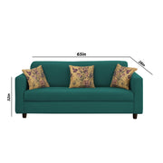 Lifestyle 3 Seater Sofa for Living Room (Black Colour Fabric)