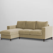 Charmi LHS 4 Seater L Shape Sofa Set for Living Room (Cream Fabric) Premium Fabric Sofa