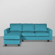 Danver LHS 4 Seater L Shape Sofa Set for Living Room (Turquise Fabric) Premium Fabric Sofa