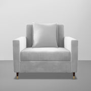 Garcia 1 Seater Sofa Set for Living Room (Black Colour) Premium Fabric Sofa