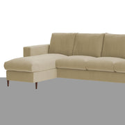 Charmi LHS 6 Seater L Shape Sofa Set for Living Room (Cream Fabric) Premium Fabric Sofa